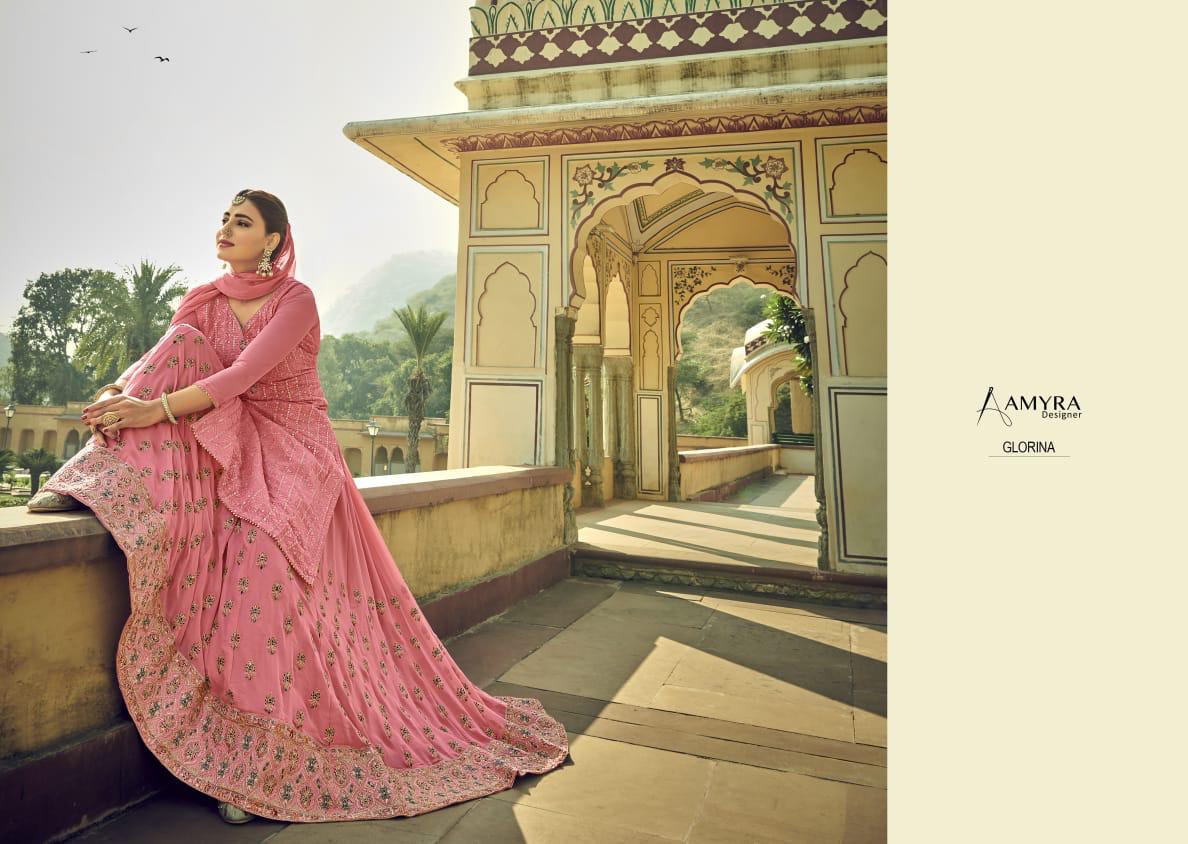 Amyra Designer Aaina Vol-3 Nx Pure Viscose Chinon With Heavy Embroidery Suit