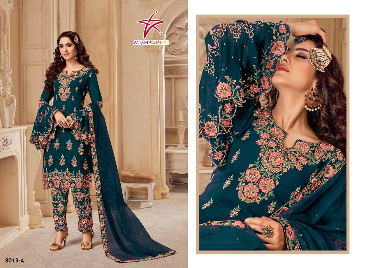 Mishaal Fab 8013 Designer Heavy Georgette Suit