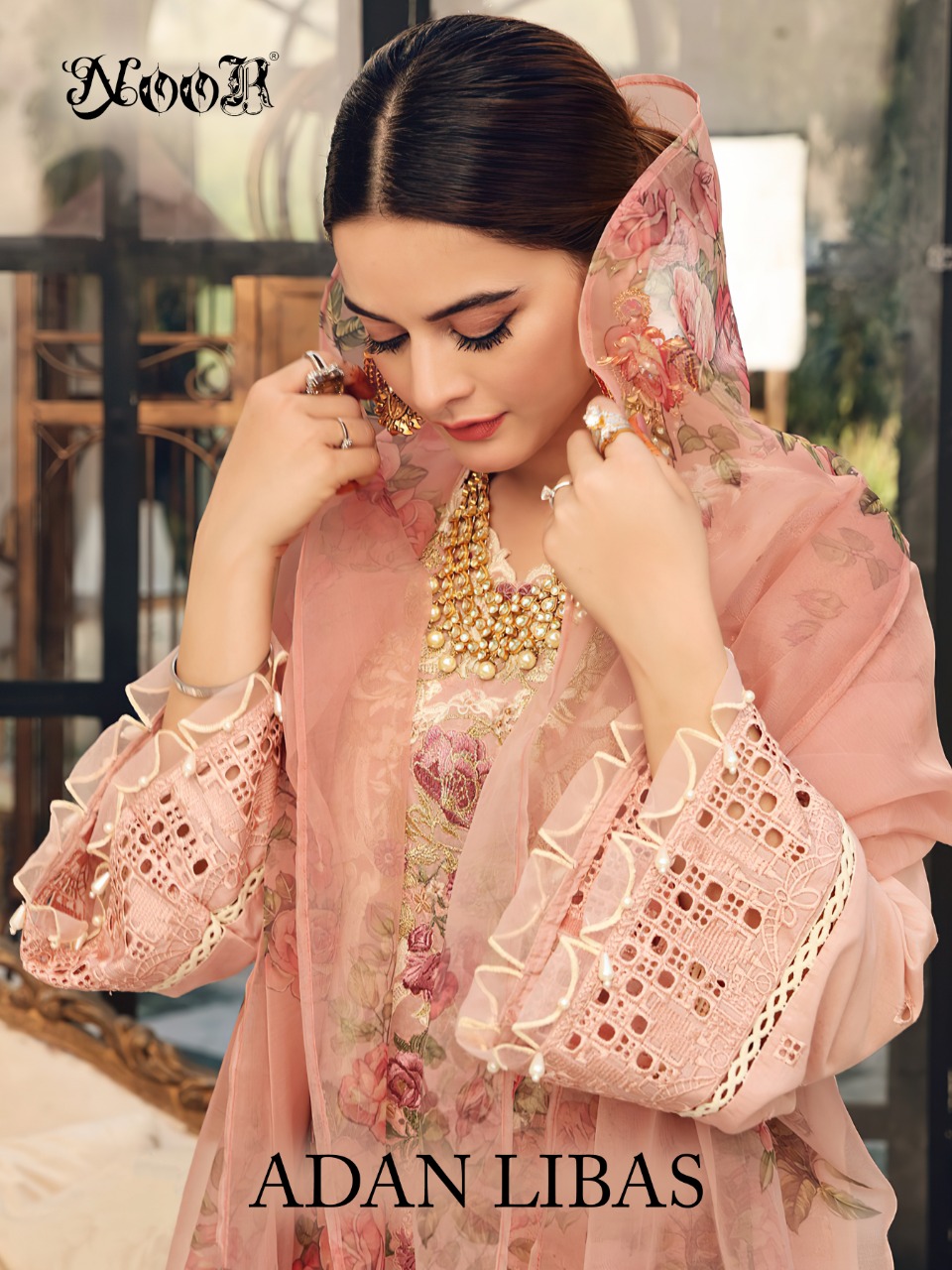 Noor Adan Libas Series 80001-80005 Pure Coitton With Self Embroidery Suit