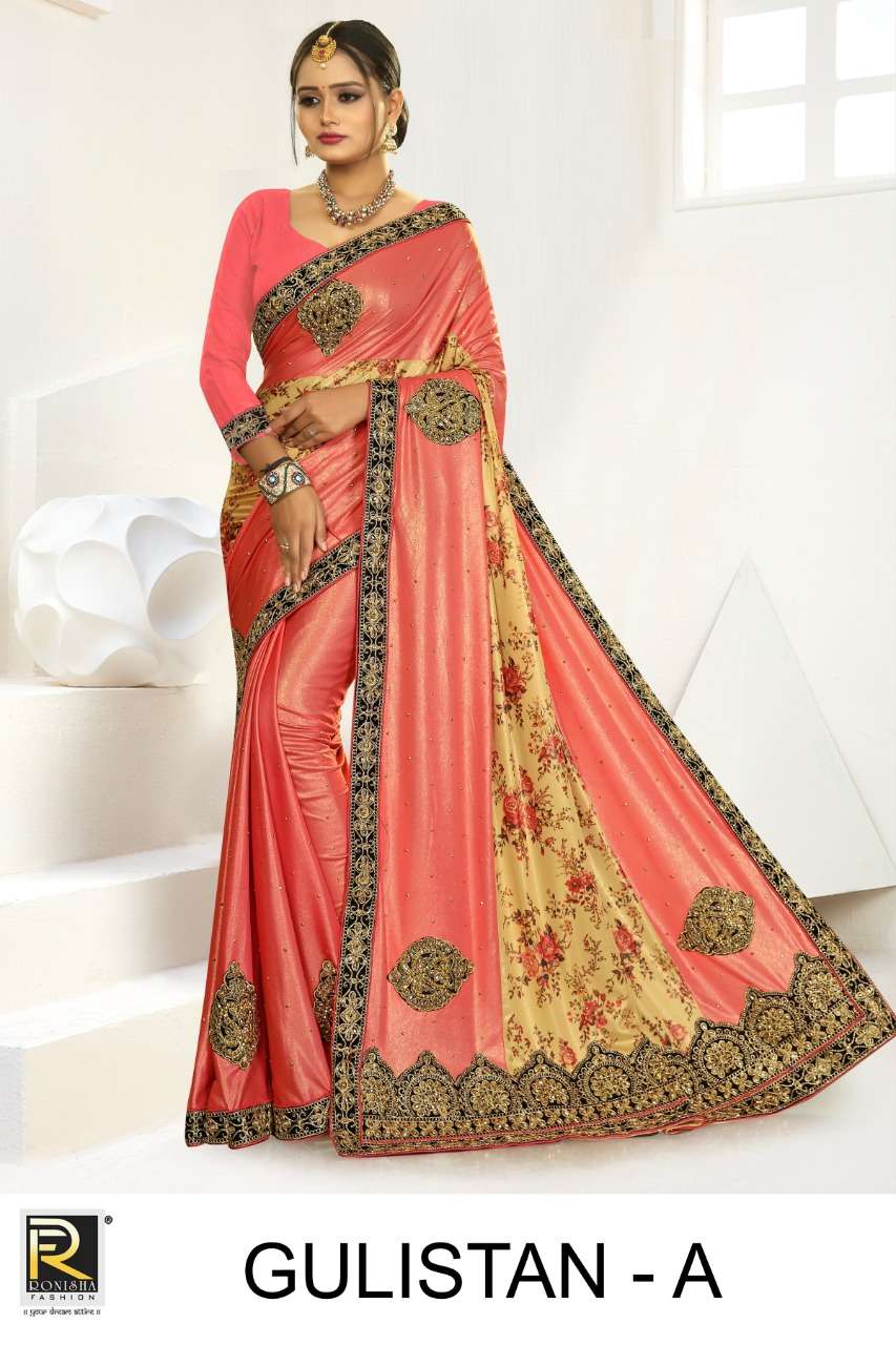 Gulistan By Ranjna Saree Embroidery Warked Heavy Diamond Work Saree Collection