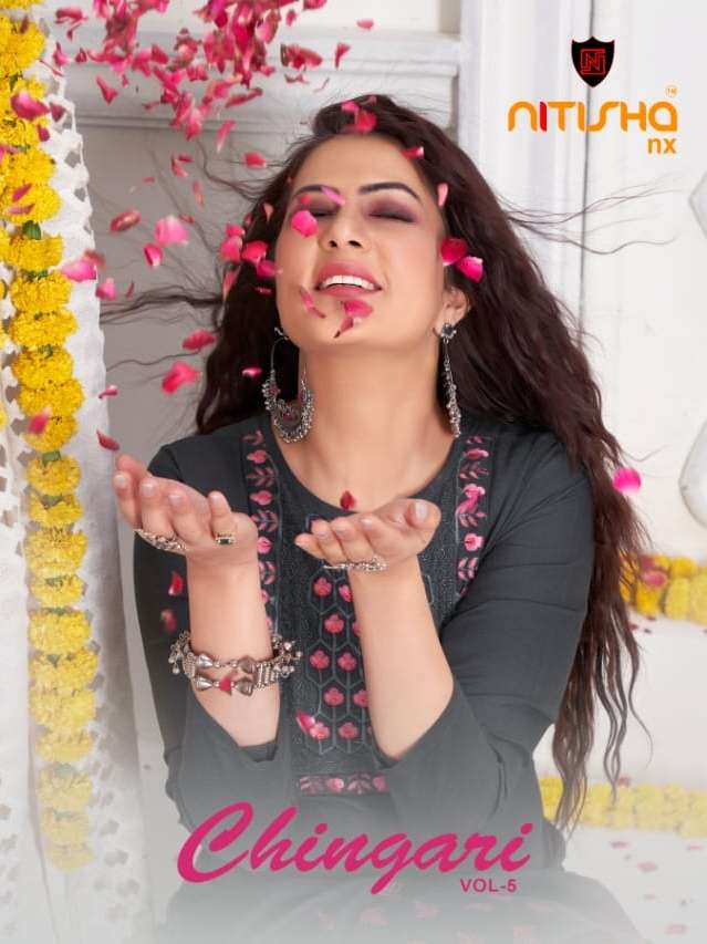 Nitisha Nx Chingari Vol 5 Cotton Simple Ladies Kurtis