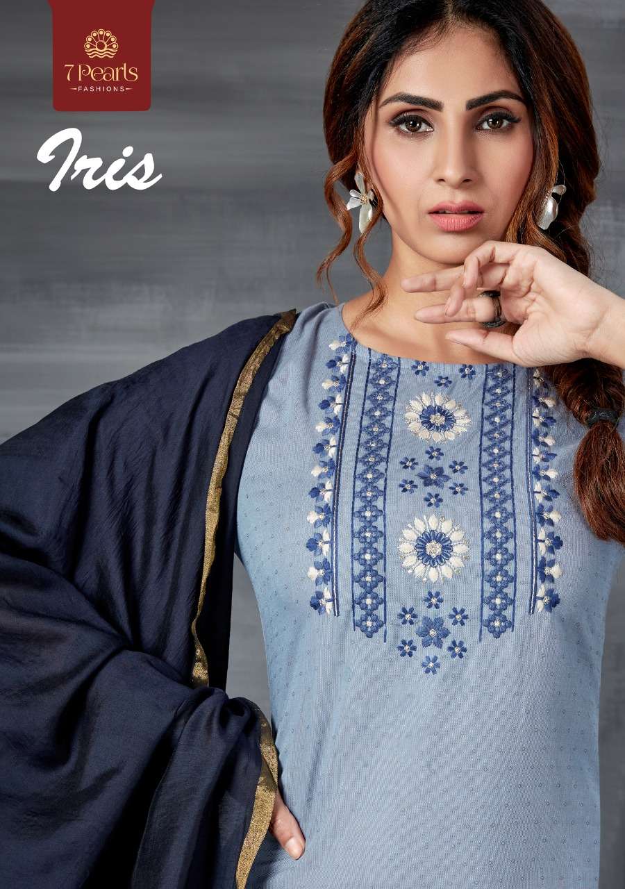 7 Pearl Iris Series 1001-1004 Cotton Kurti With Pant And Dupatta