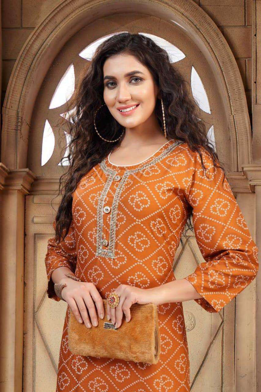 Bonie Tanvi Series 1001-1004 Heavy Rayon Kurti With Pant