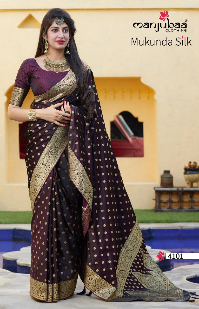 Manjubaa 4100 Series Designer Soft Silk Saree