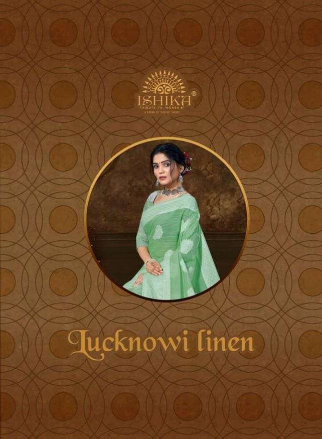 Ishika Lucknowi Linen Traditional Wear Fancy Indian Saree