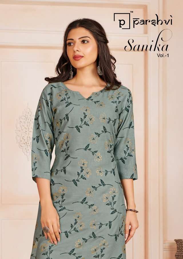 Sanika By Parshvi Rayon Slub Daily Wear Kurtis