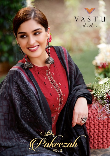 Vastu Pakeezah Vol-8 Lawn Cotton Print With Exclusive Work Suit