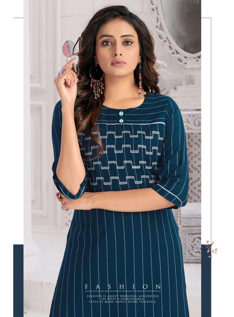 Antra Vol 3 By Rijiya Trends Simple Designer Kurtis Wholesale Rate