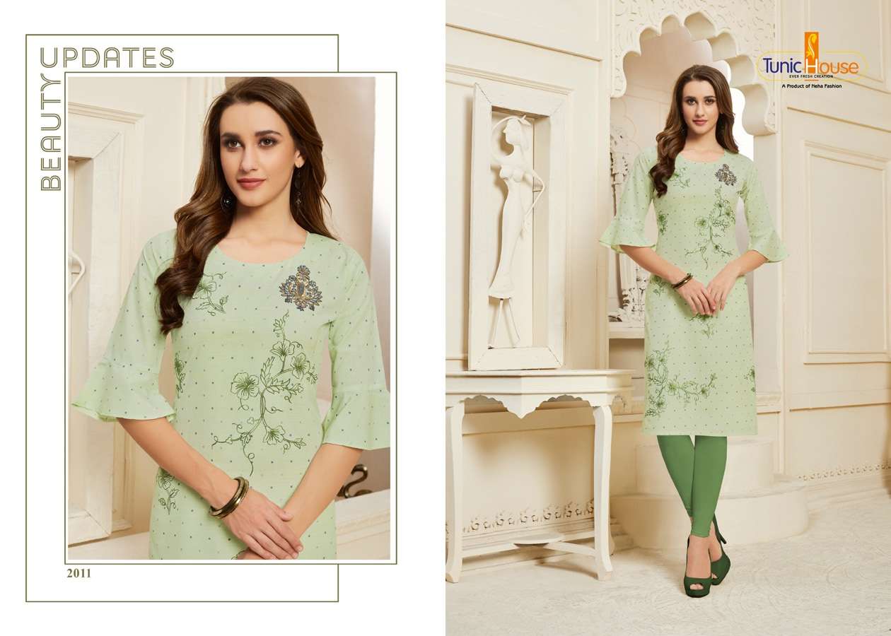 Nasha By Tunic House Cotton Hand Work Kurti Collection