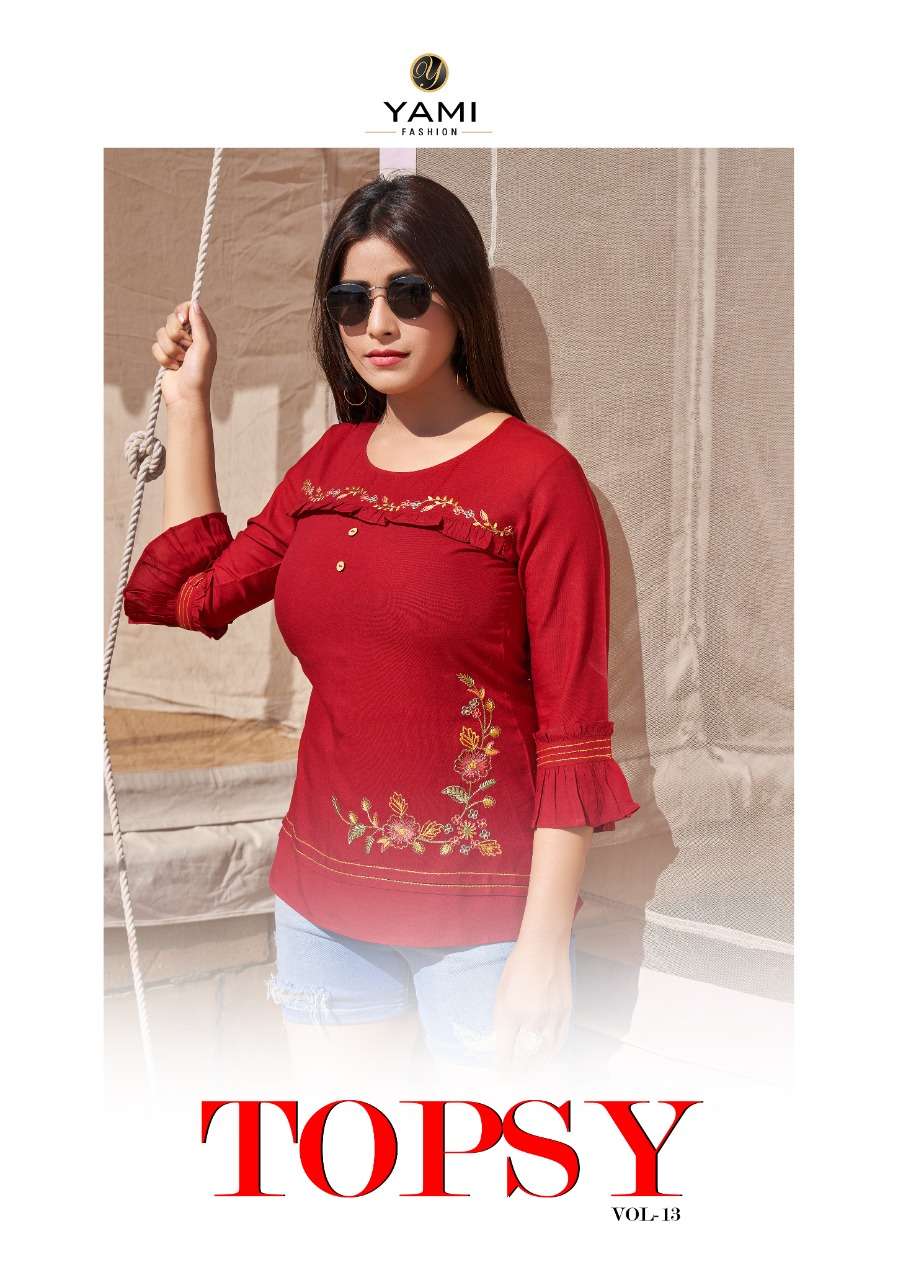 Topsy Vol 13 By Yami Rayon Ladies Short Top Collection