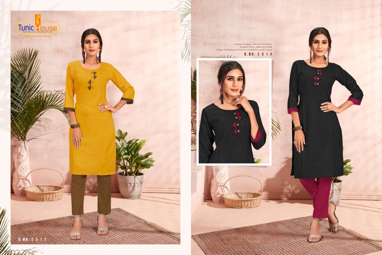 Nandini By Tunic House Cotton Heavy Slub Kurti Collection