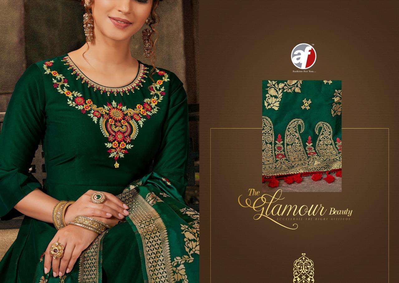 Anju Fab Haseen Pal Vol-7 Series 1895-1900 Banarasi Silk Gown With Dupatta