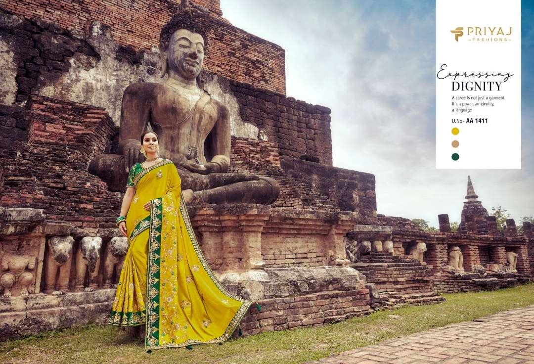 Piryaj Fashions Ekaya 1404-1413 Series Heavy Bridal Wear Wedding Saree