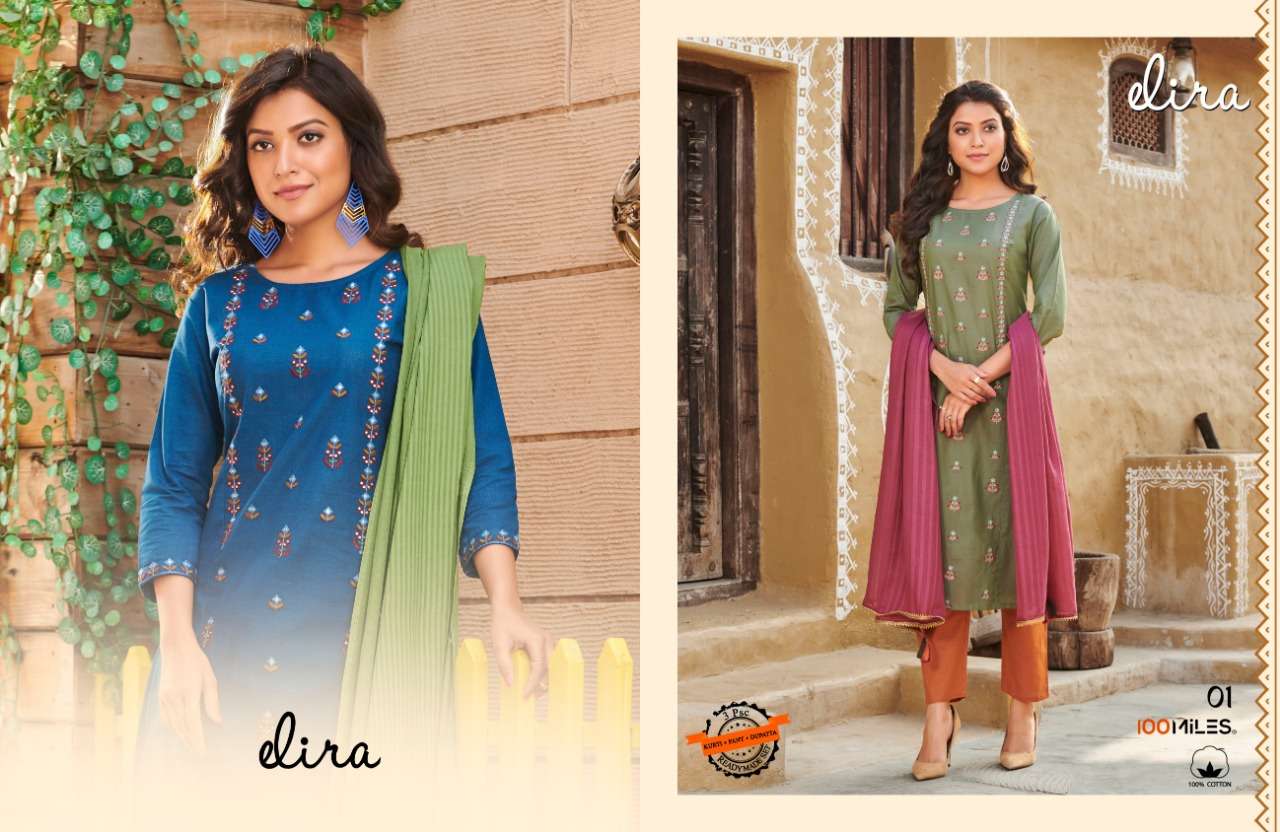 100 Miles Elira Series 01-04 Cotton Readymade Salwar Kameez
