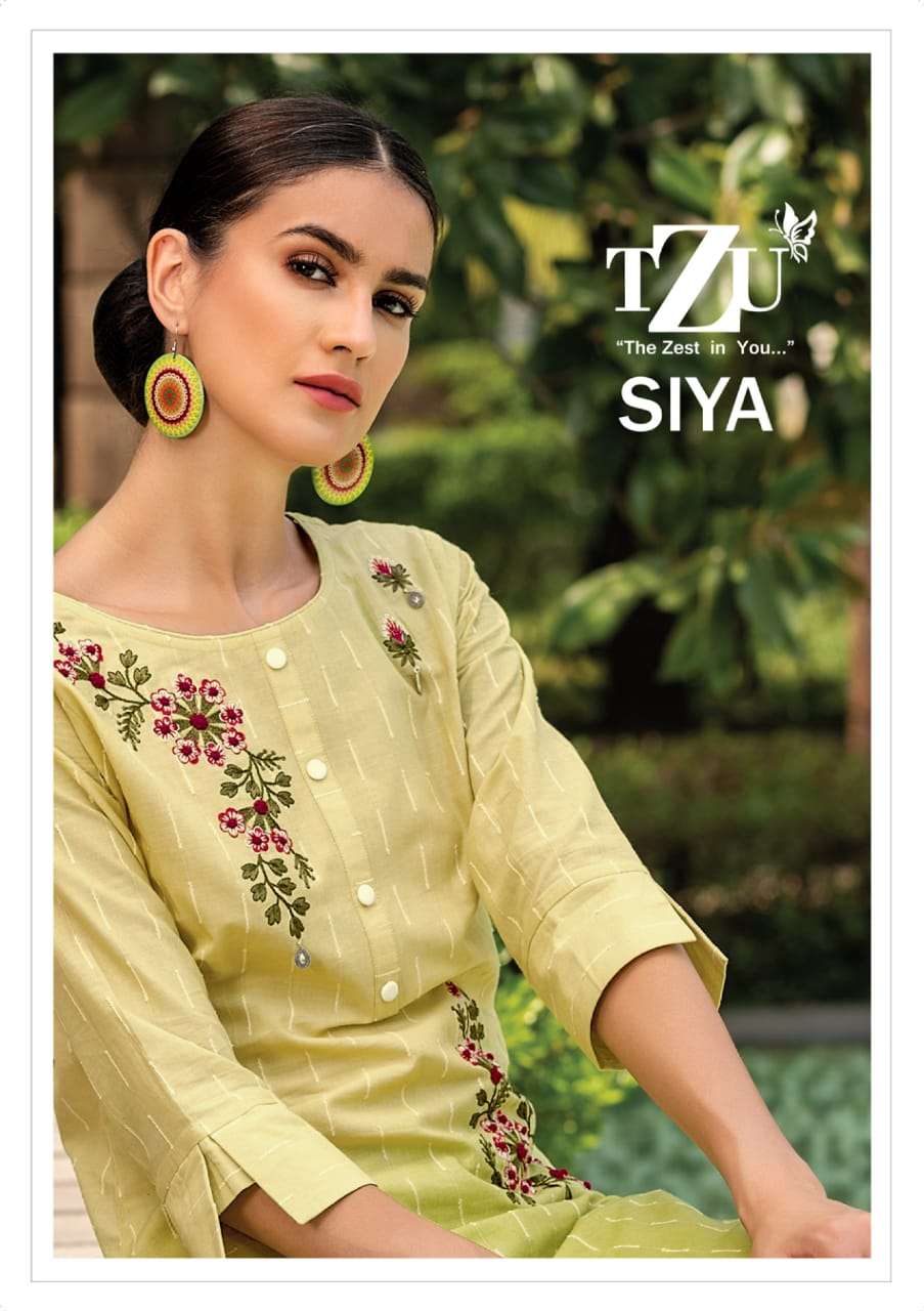 Tzu Siya Series 1001-1004 Cotton Kurti With Pant Supplier