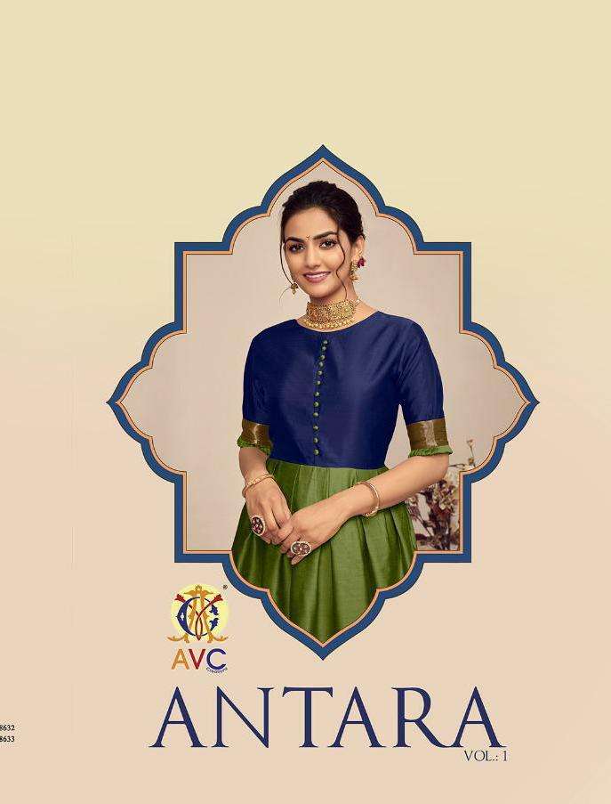Avc Antra New Colours Series 1001-1010 Silk Jacquard Long Gown