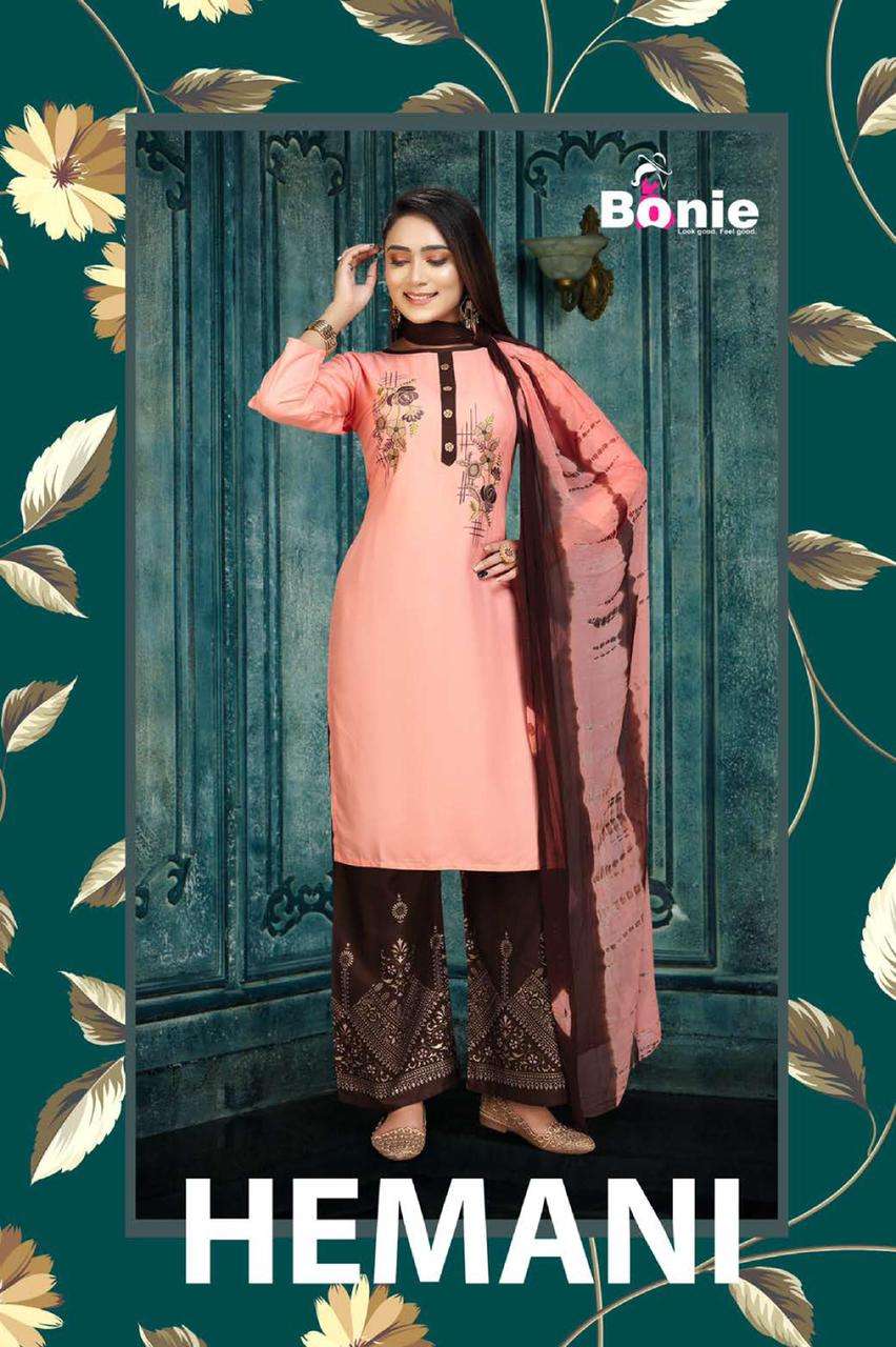 Hemani By Bonie Heavy Rayon Readymade Suit Catalog