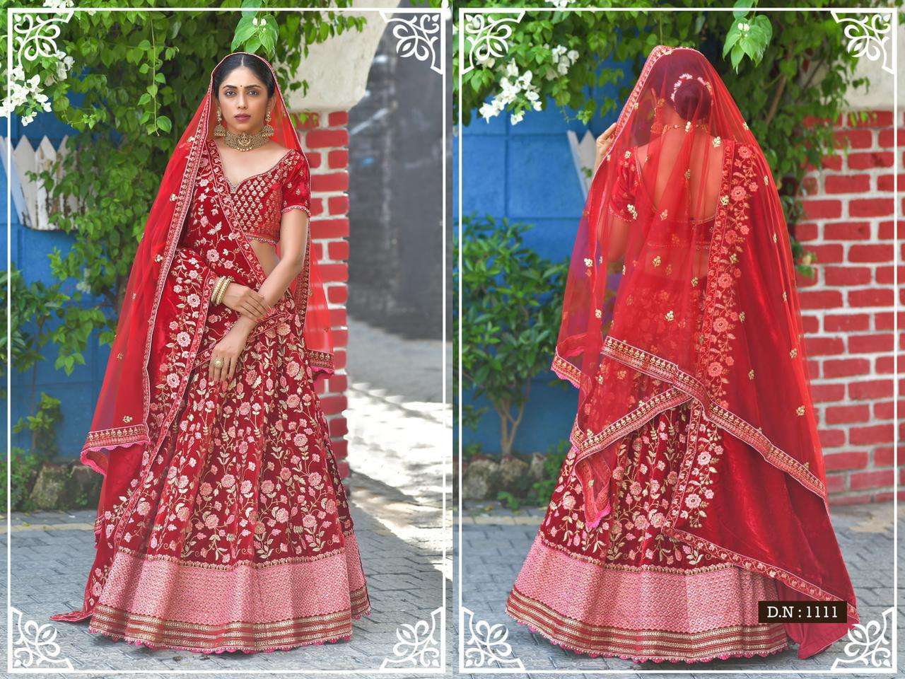 Peafowl Vol 75 Velvet Designer Fancy Wedding Lehenga Collection