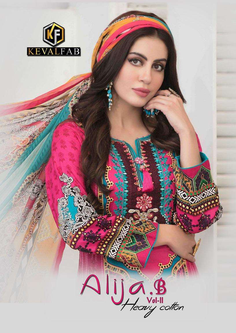 Keval Fab Alija B Vol-11 Series 11001-11006 Cotton Printed Suit