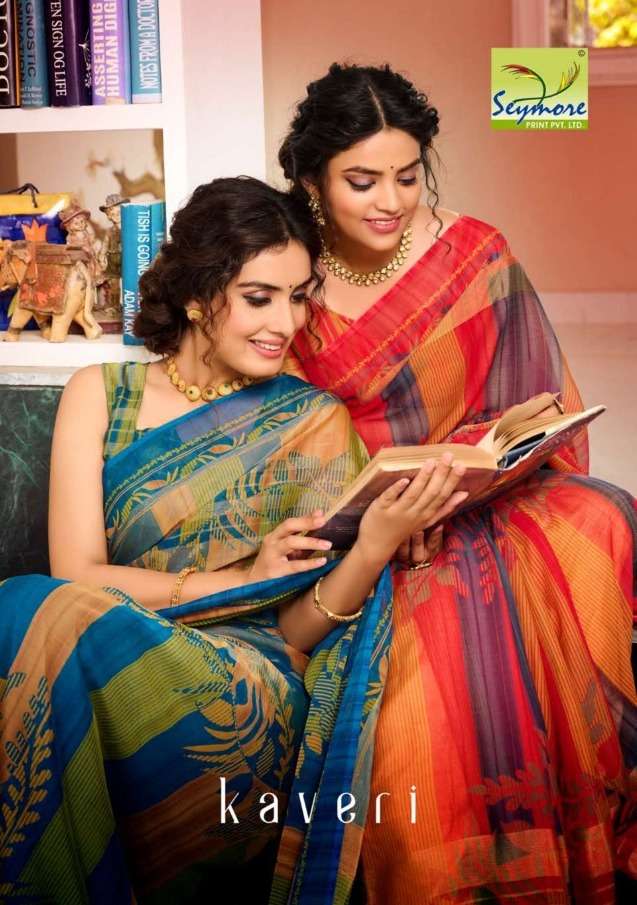 Seymore Kaveri Series 4187-4216 Georgette Chiffon Printed Saree