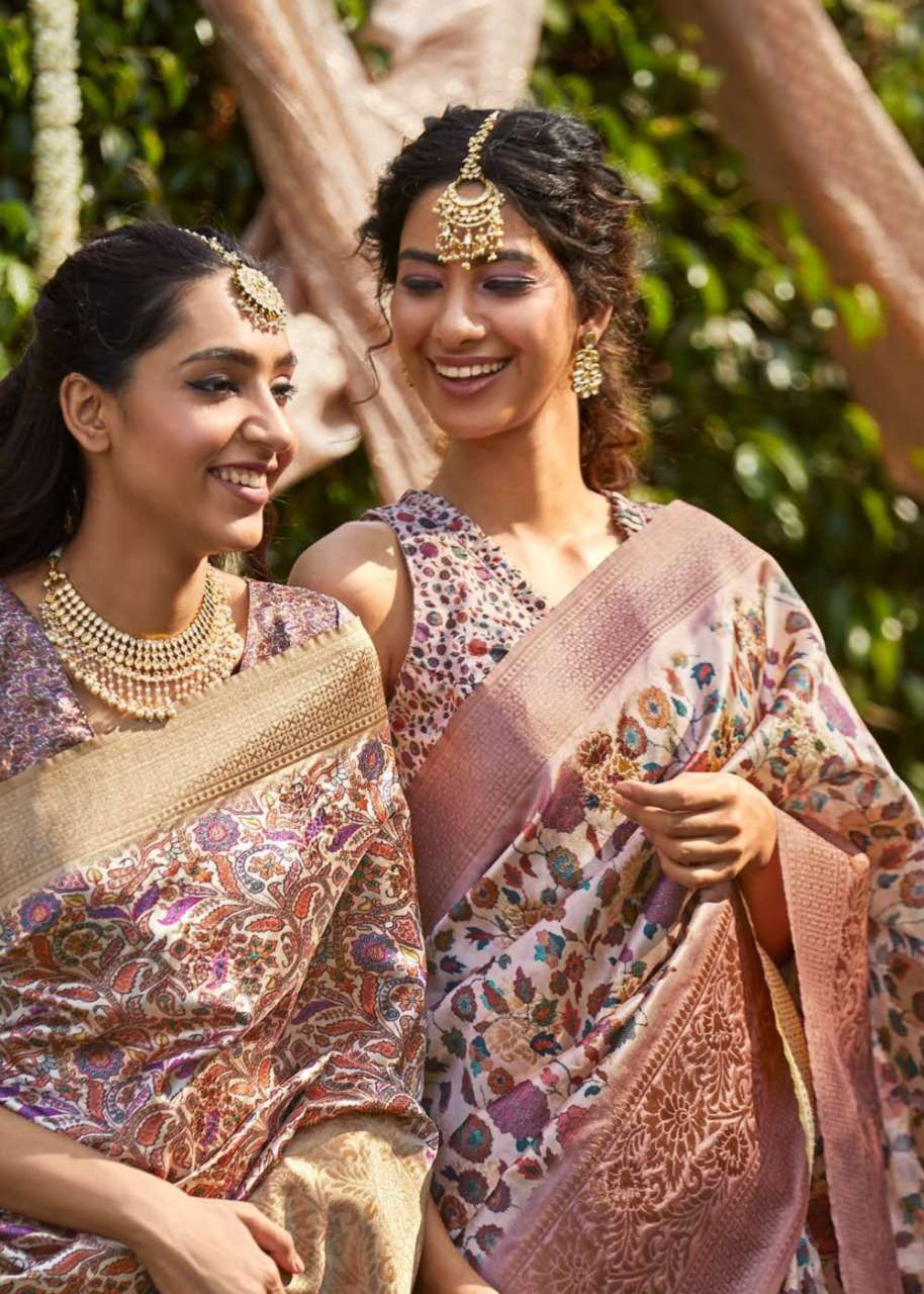 Shangrila Rich Kashmiri Digital Series 31101-31108 Silk Weaving Saree