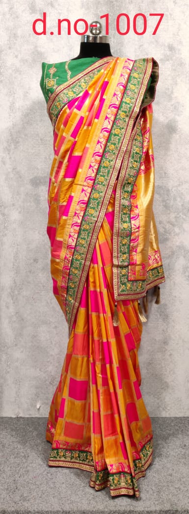 Bt Presents Designer Top Dyed Saree