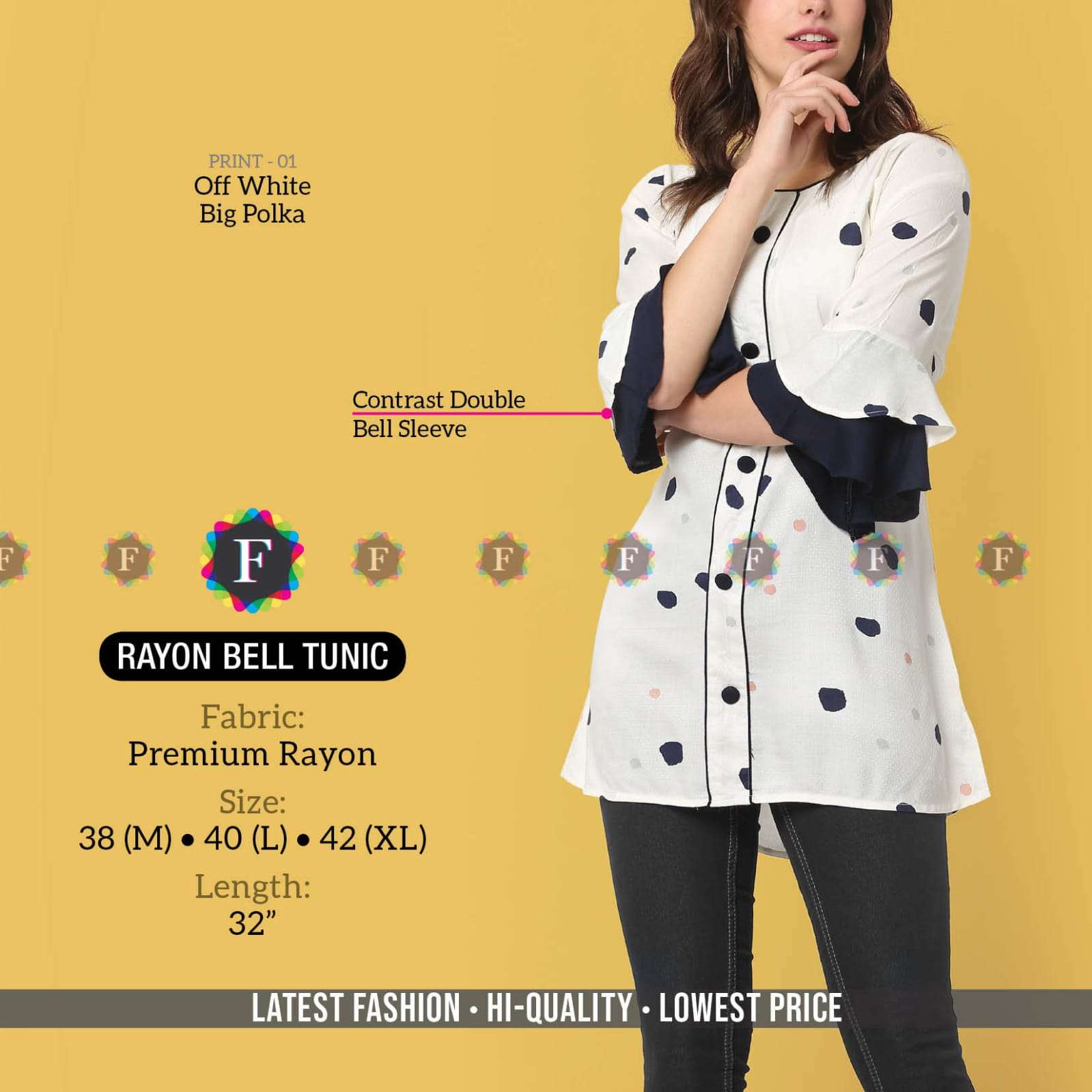 K4u Present Rayon Bell Tunic Western Wear Collection