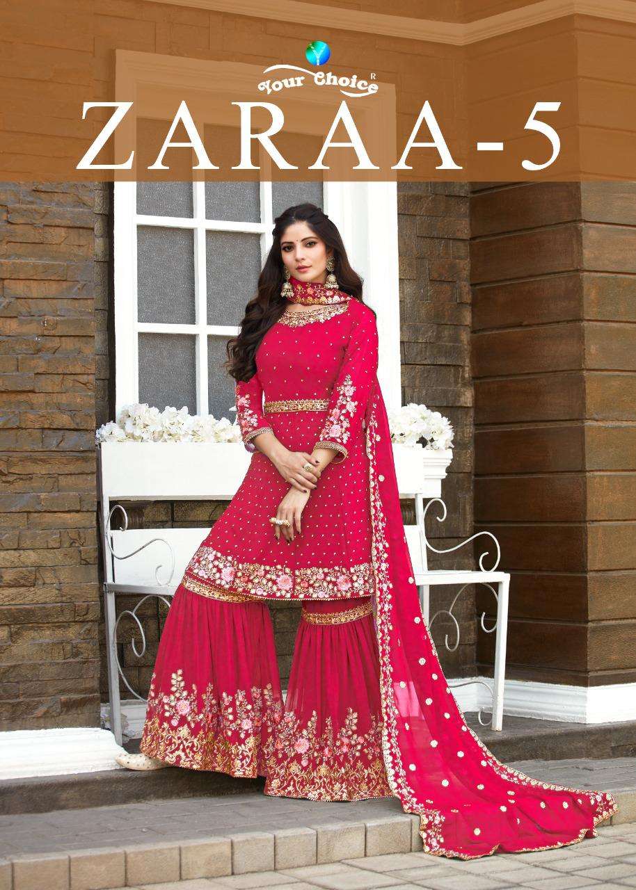 Zaraa Vol 5 By Your Choice Georgette Garara Suits Online Supplier