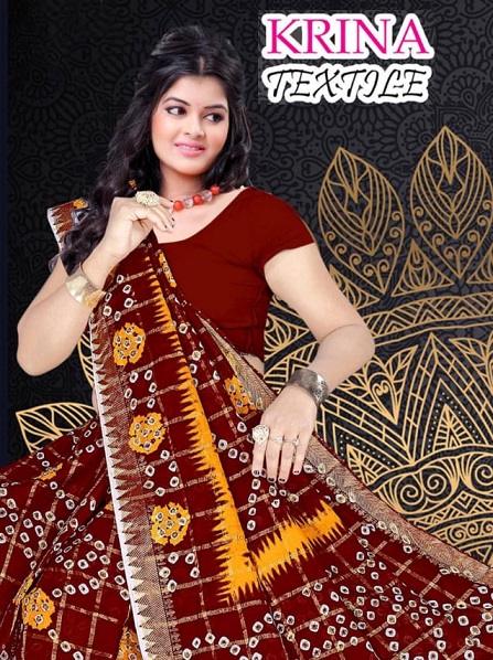 Krina Ghar Chola Sarees Jacket Deoria Pure Cotton Fabric Saree