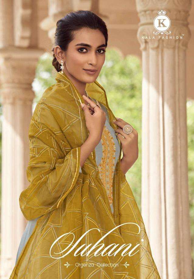 Kala Fashion Suhani Series 1001-1006 Pure Maslin Embroidery Suit