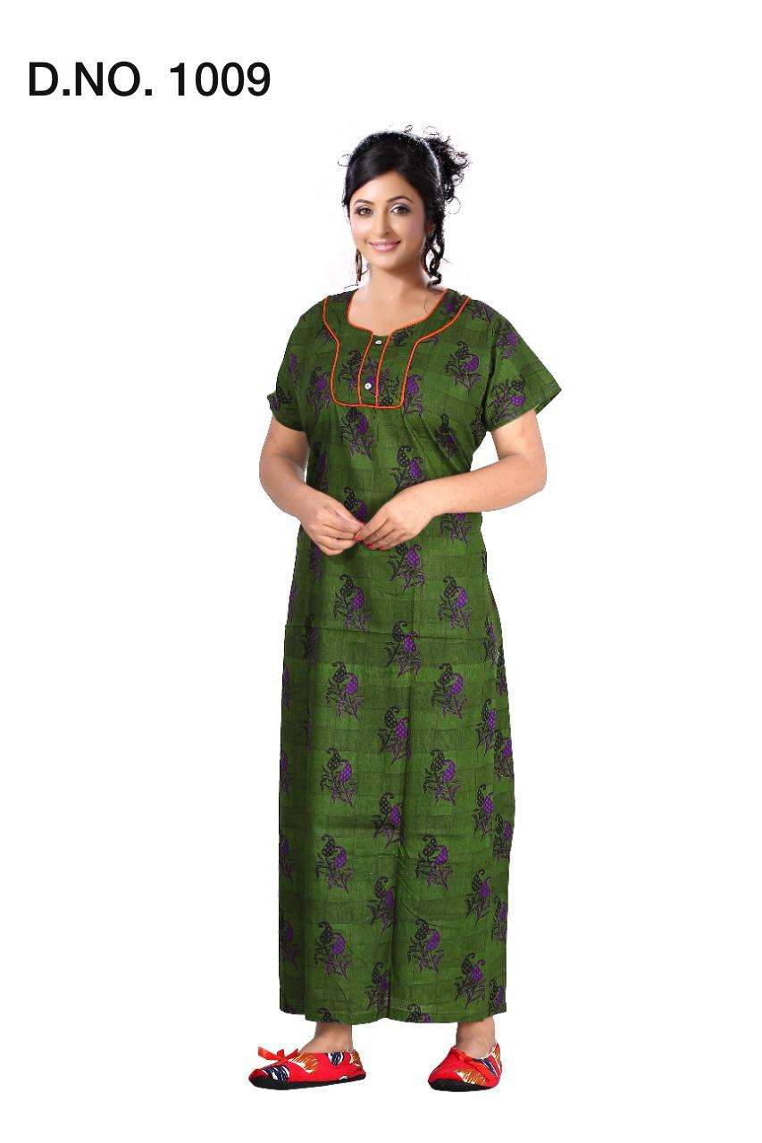 Fashion Talk Ft Dn 1009 Heavy Pure Cotton Nighty Women Gown
