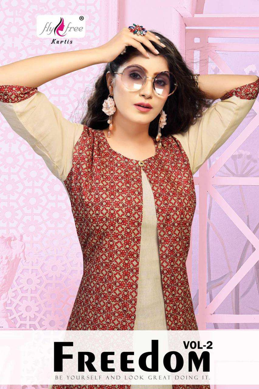 Fly Free Freedom Vol-2 Series 1001-1008 Heavy Handloom With Flex Print Kurti