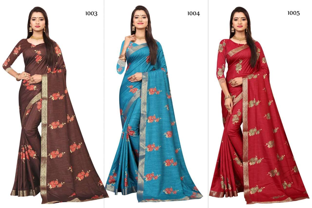 Aishwarya Naira Series 1001-1008 Vichitra Silk Saree