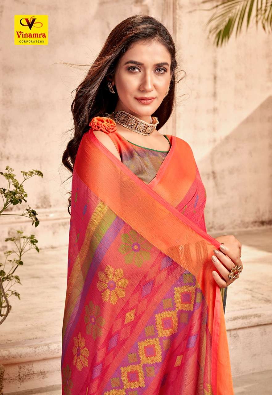 Viscose Print Vol 9 By Vinamra Casual Wear Fancy Saree Supplier