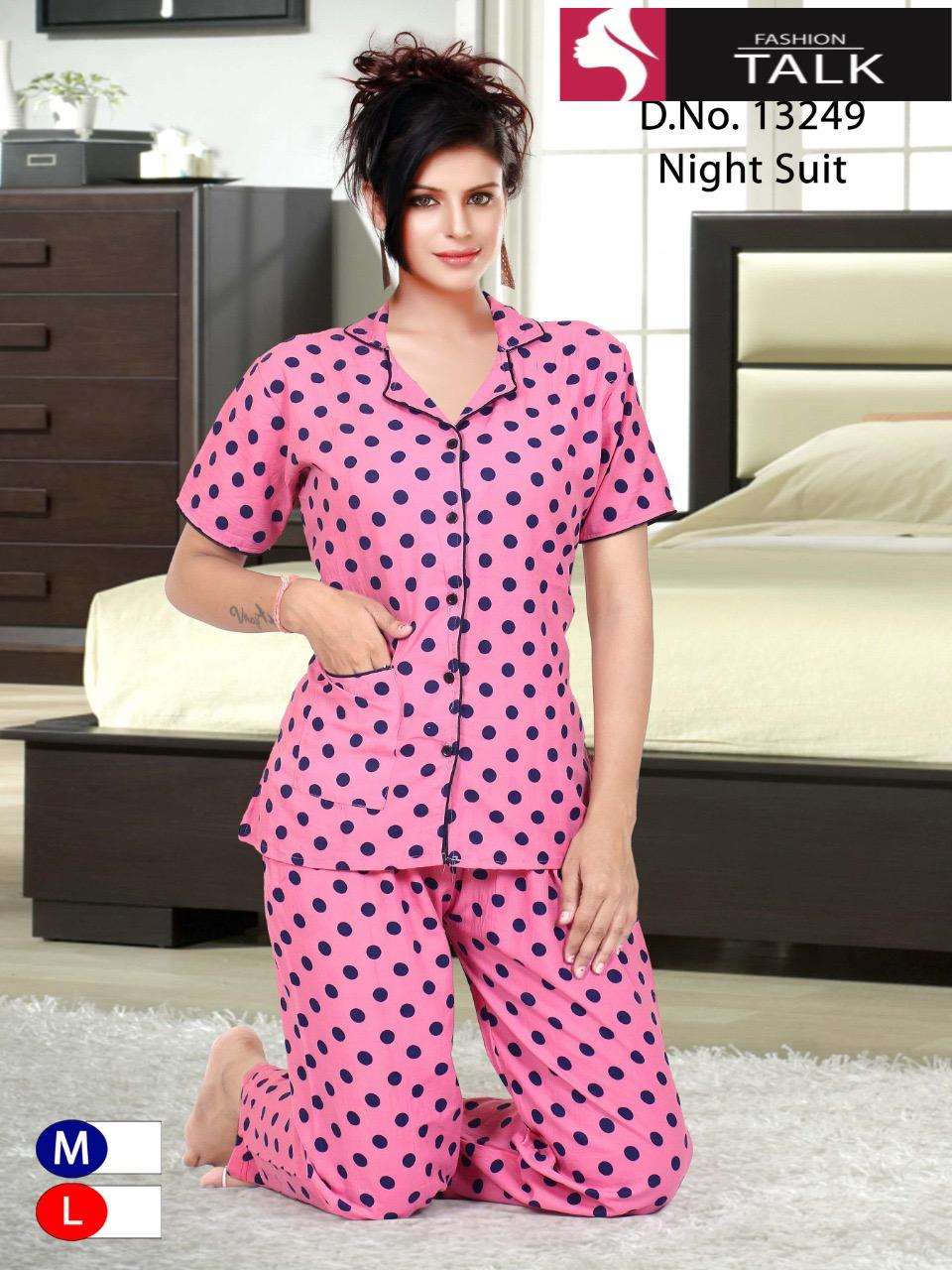 Vol-13249 By Fashion Talk Heavy Rayon Night Suit Catalog