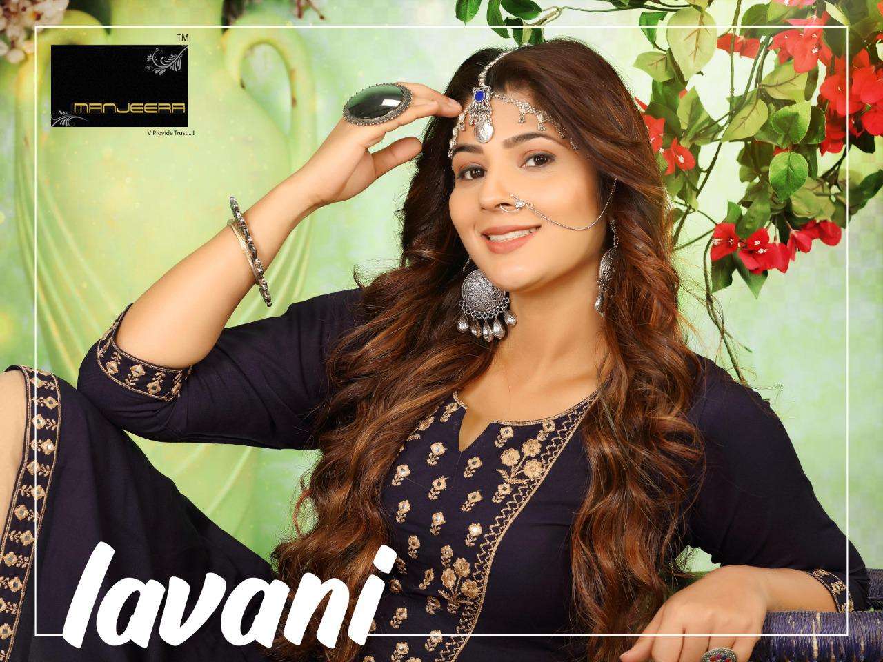 Manjeera Lavani Series 01-08 Heavy Rayon Kurti With Pant