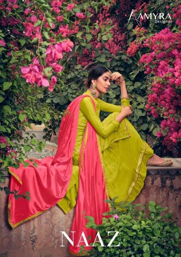 Amyra Naaz Series 101-104 Pure Heavy Viscose Chinon Garara Suit