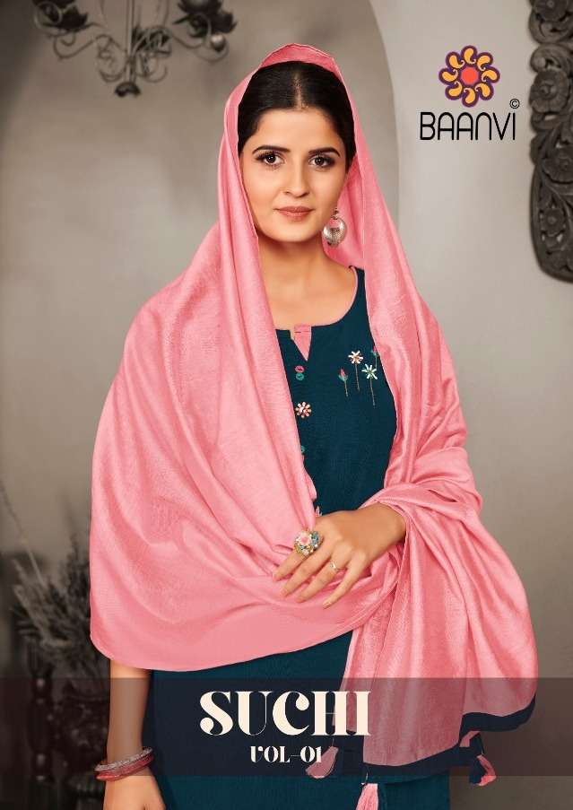 Baanvi Suchi Series 101-108 Rayon Handwork Readymade Suit