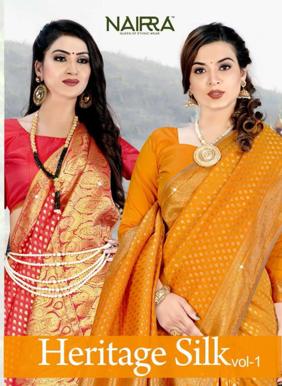 Nakkashi Nairra Heritage Silk Vol-1 Series 8001 Art Silk Saree