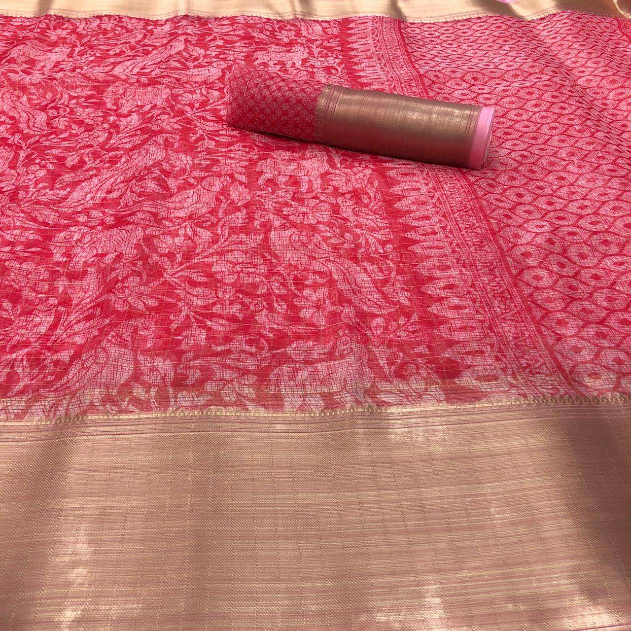 Shreyans Tana Bana Pattu Organza Kadi Silk Casual Wear Saree