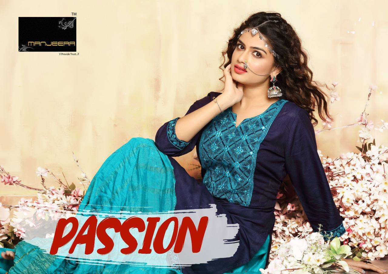 Manjeera Passion Vol-1 Series 01-08 Heavy Rayon Readymade Suit