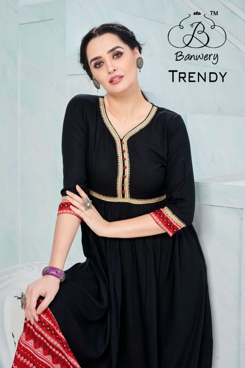 Banwery Trendy Flair Style Simple Ladies Kurta Buy Online