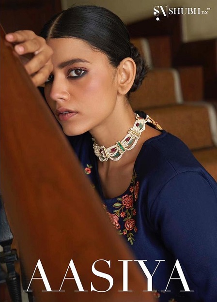 Shubh Nx Aasiya Chinnon With Special Embroidery Work & Inner Chinon Kurti