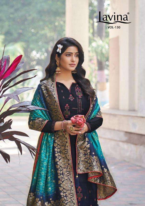 Lavina Vol 130 Series 130001-130006 Silk Embroidery Suits