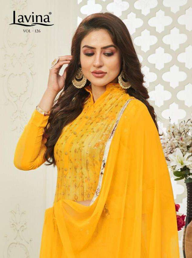 Lavina Vol 126 Series 125001-125006 Georgette Embroidery Dresses