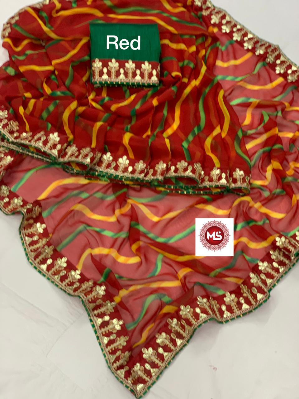 Ms Brand Rakhi Lehariya Designer Georgette Saree