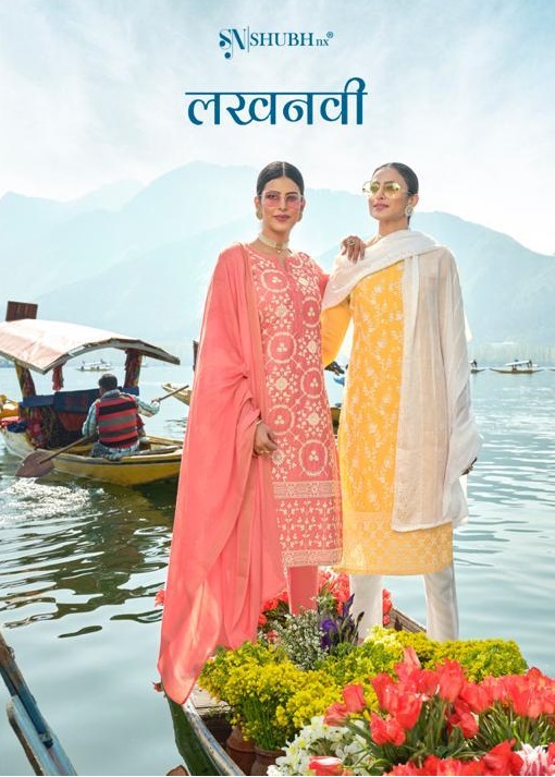 Shubh Nx Lucknowi Readymade Chanderi Viscose Salwar Kameez