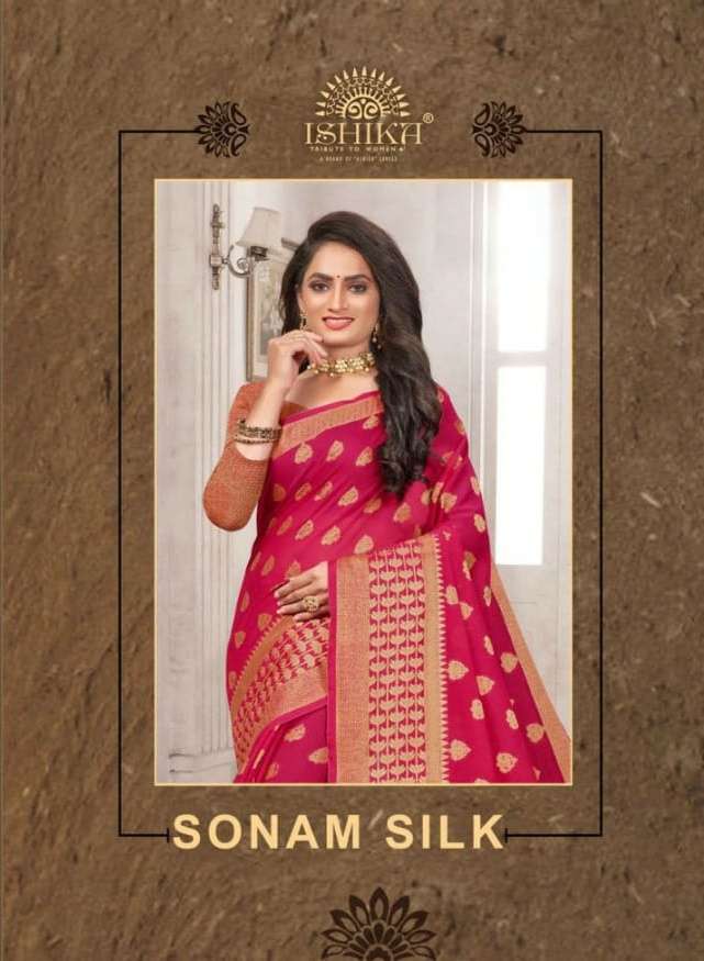 Sonam Silk By Ishika Soft Cotton Silk Traditional Wear Saree