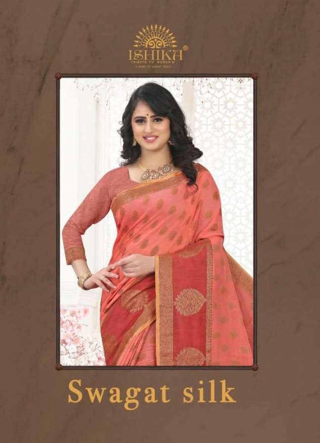 Swagat Silk By Ishika Cotton Silk Ethnic Indian Saree