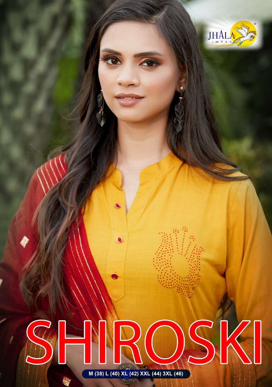 Shiroski By Jhala Impex Rayon Slub Readymade Salwar Kameez